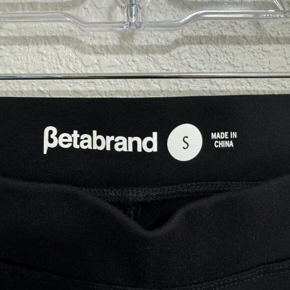 🦋 BETABRAND Black Yoga Riding Dress Pants Zip Pockets Snap Hem Small Ponte - Picture 3 of 5